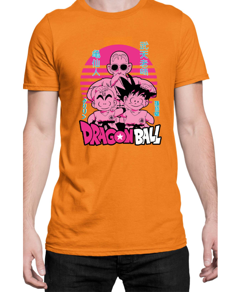 Мъжка Тениска Japan Manga Anime Comics Animation Dbz Krilin Roshi Goku Мъжка Тениска Japan Manga Anime Comics Animation Dbz Krilin Roshi Goku