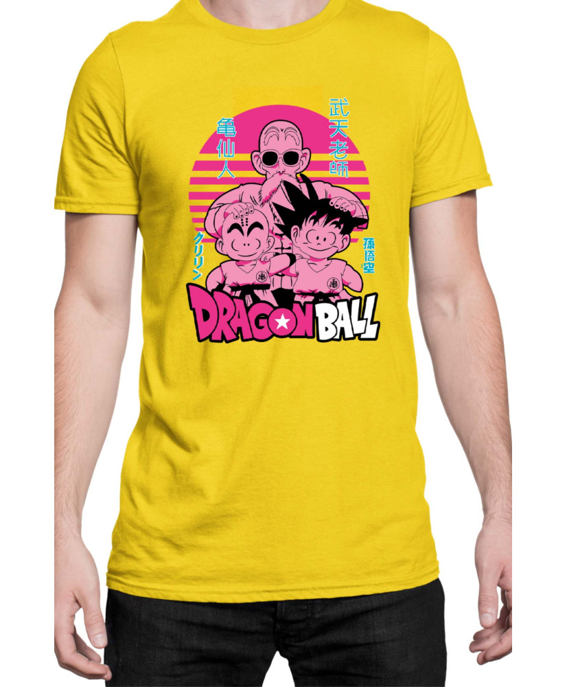 Мъжка Тениска Japan Manga Anime Comics Animation Dbz Krilin Roshi Goku Мъжка Тениска Japan Manga Anime Comics Animation Dbz Krilin Roshi Goku