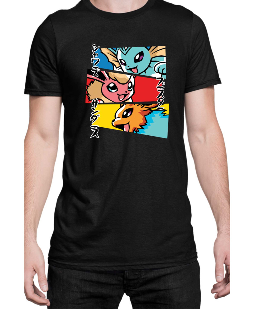 Мъжка Тениска Japan Manga Anime Comics Animation Pokemon Eevee Evolutions