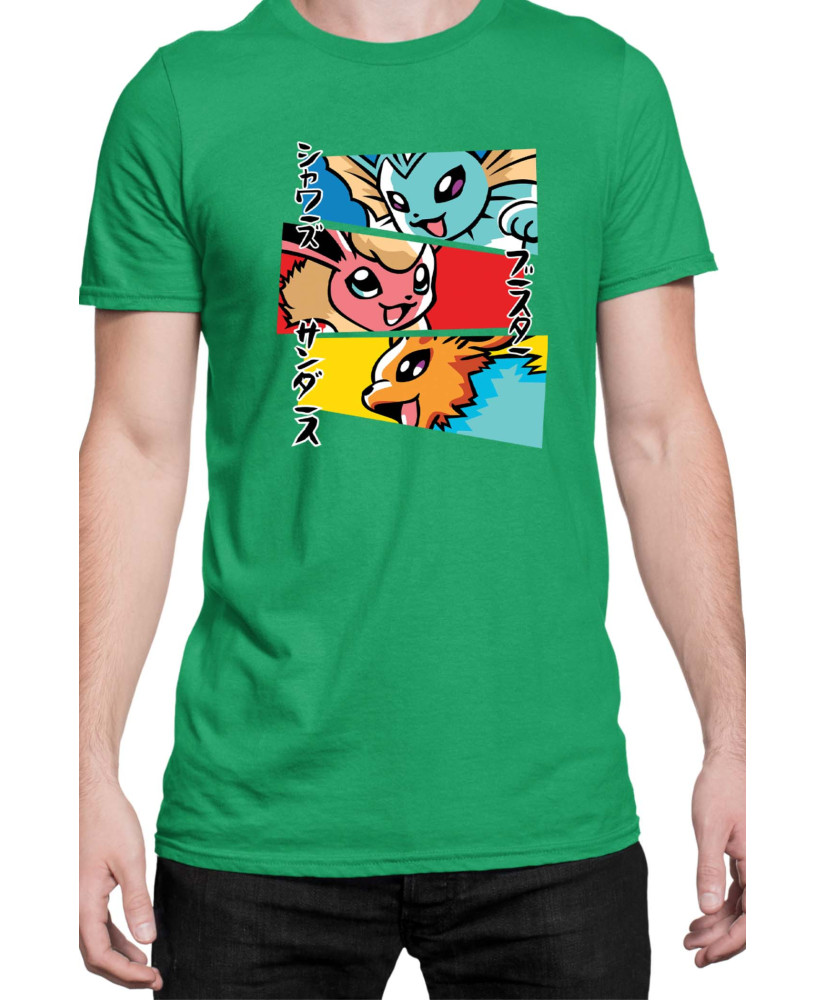 Мъжка Тениска Japan Manga Anime Comics Animation Pokemon Eevee Evolutions