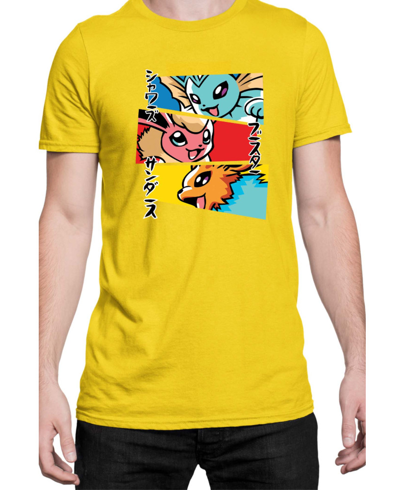 Мъжка Тениска Japan Manga Anime Comics Animation Pokemon Eevee Evolutions