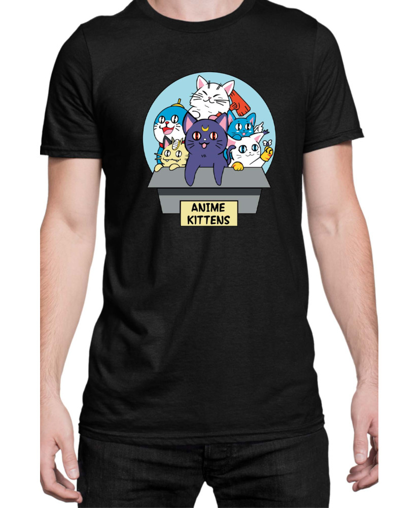 Мъжка Тениска Japan Manga Anime Comics Animation Sailor Moon Kittens