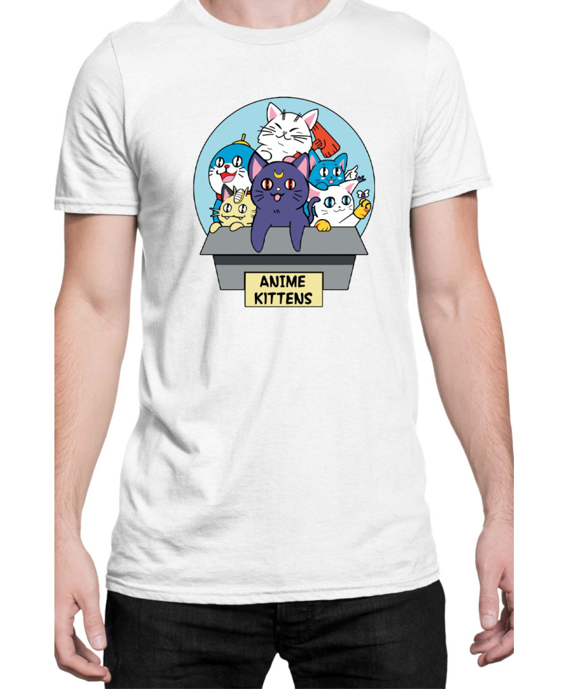 Мъжка Тениска Japan Manga Anime Comics Animation Sailor Moon Kittens