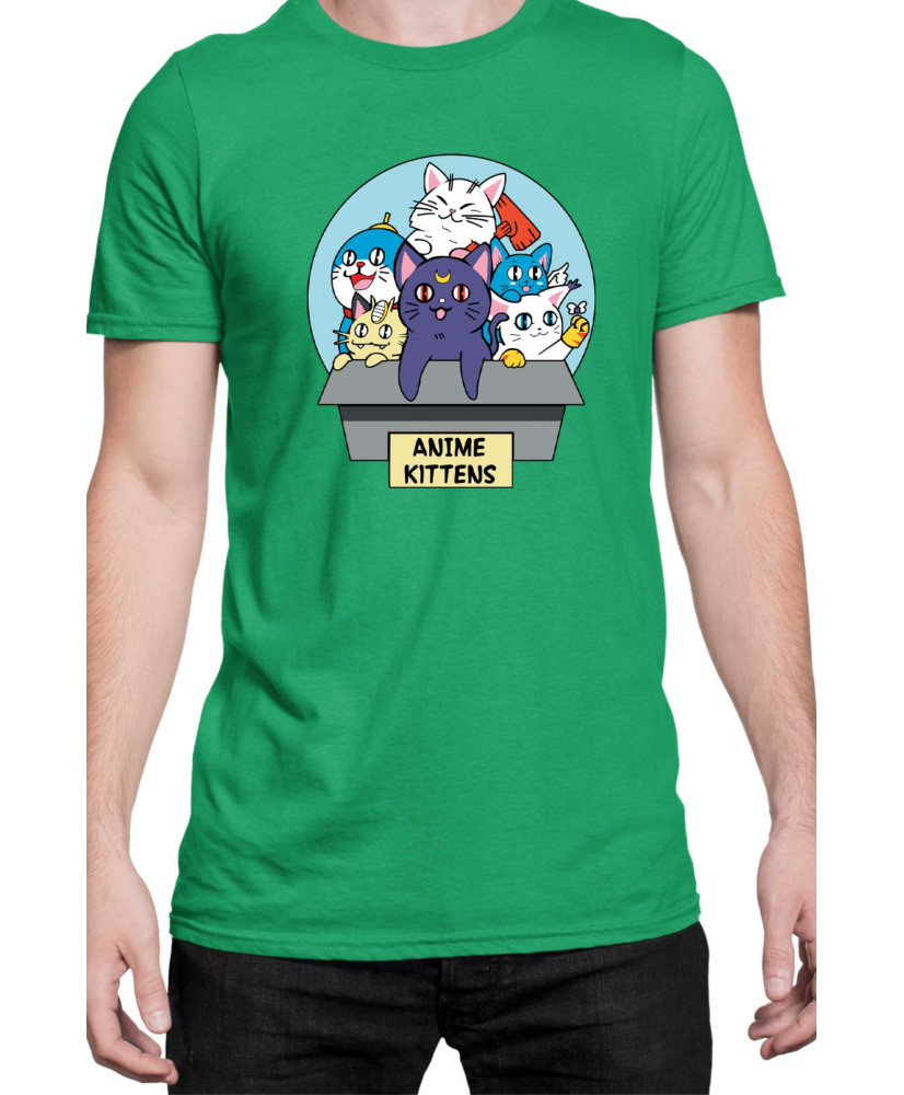 Мъжка Тениска Japan Manga Anime Comics Animation Sailor Moon Kittens