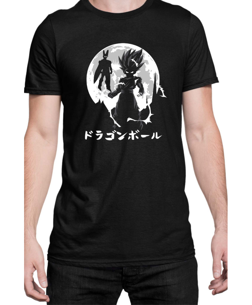 Мъжка Тениска Japan Manga Anime Comics Animation Dbz Goku Beerus Full Moon Мъжка Тениска Japan Manga Anime Comics Animation Dbz Goku Beerus Full Moon