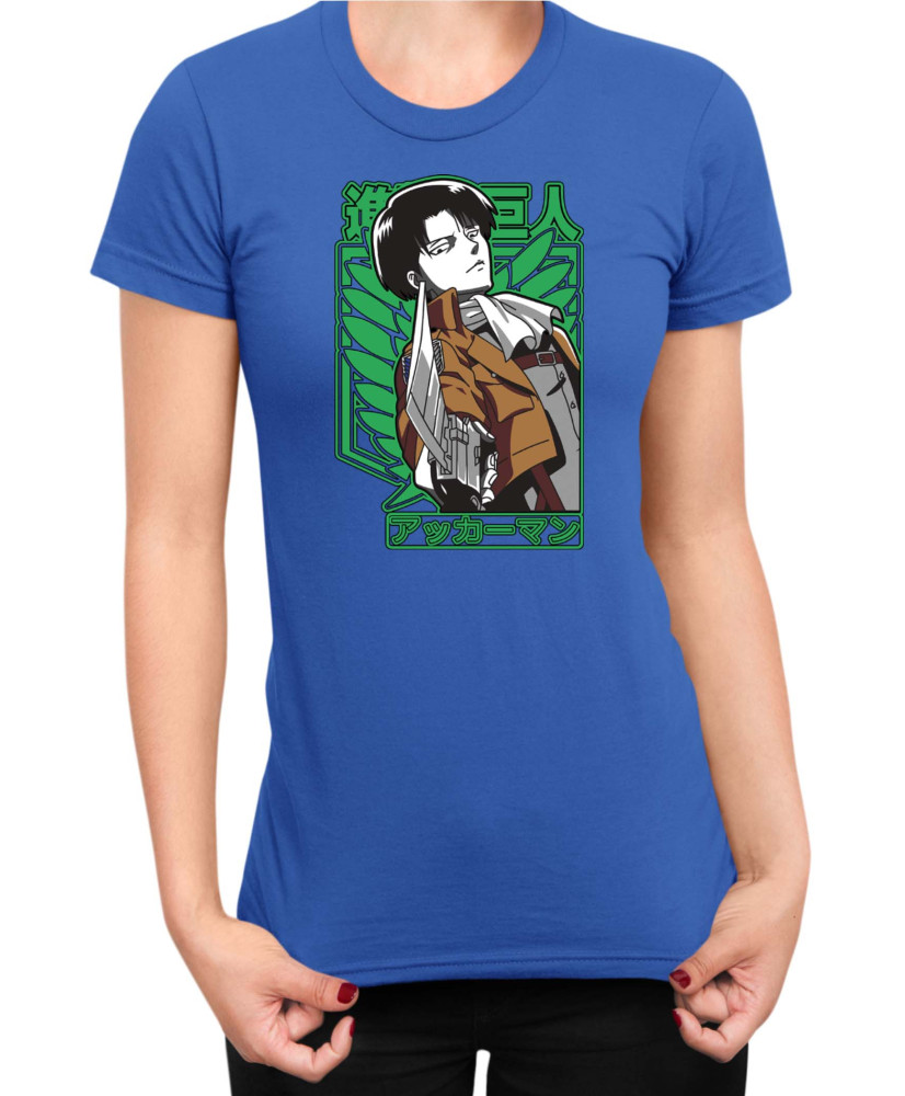 Дамска Тениска Manga Japan Anime Comics Animation Attack On Titan Captain Levi