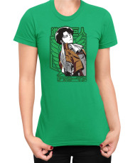 Дамска Тениска Manga Japan Anime Comics Animation Attack On Titan Captain Levi