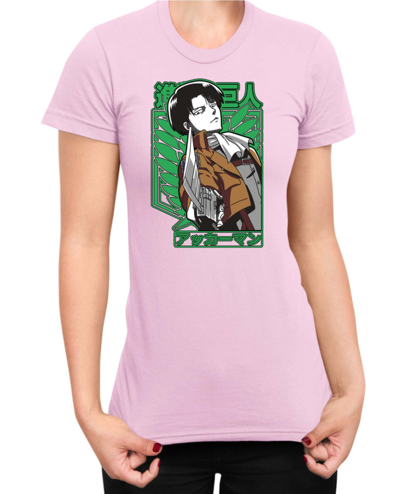 Дамска Тениска Manga Japan Anime Comics Animation Attack On Titan Captain Levi