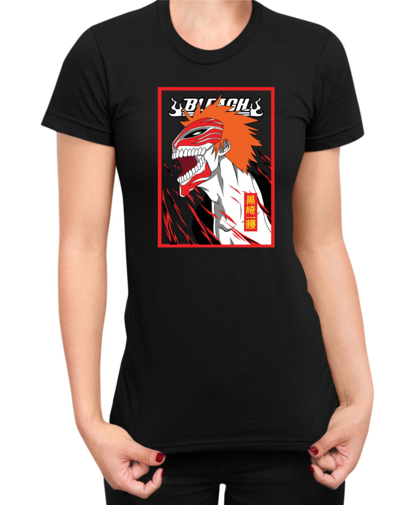 Дамска Тениска Manga Japan Anime Comics Animation Bleach Kurosaki Beast Дамска Тениска Manga Japan Anime Comics Animation Bleach Kurosaki Beast