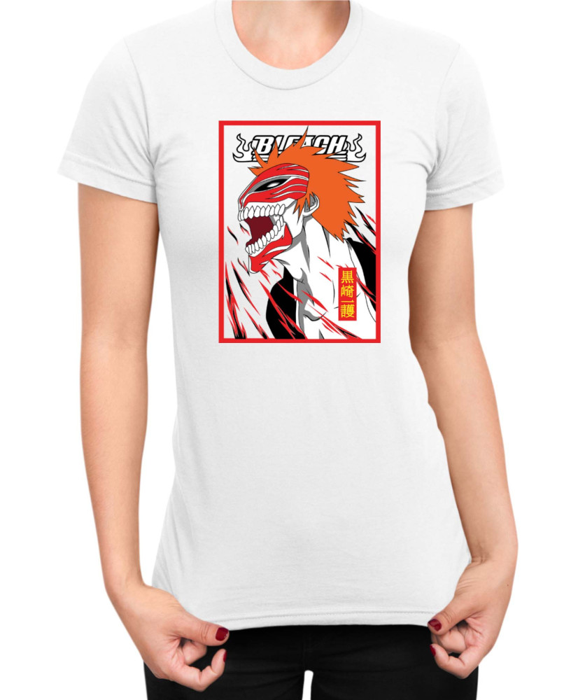 Дамска Тениска Manga Japan Anime Comics Animation Bleach Kurosaki Beast Дамска Тениска Manga Japan Anime Comics Animation Bleach Kurosaki Beast