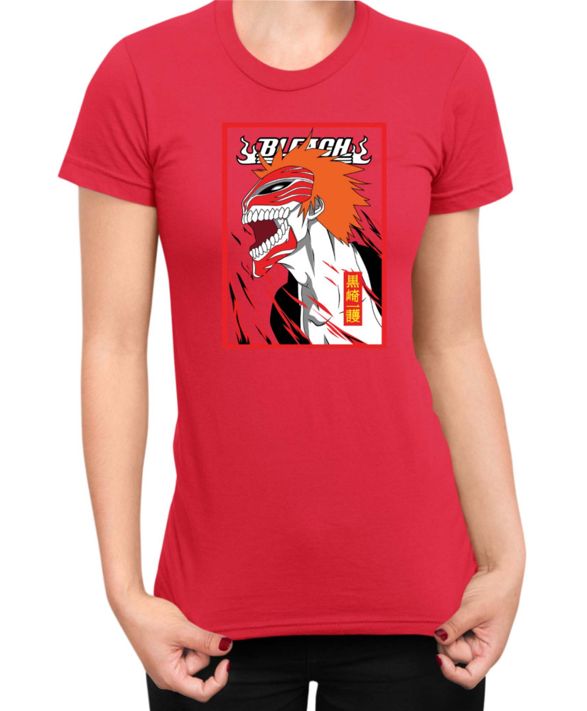 Дамска Тениска Manga Japan Anime Comics Animation Bleach Kurosaki Beast Дамска Тениска Manga Japan Anime Comics Animation Bleach Kurosaki Beast