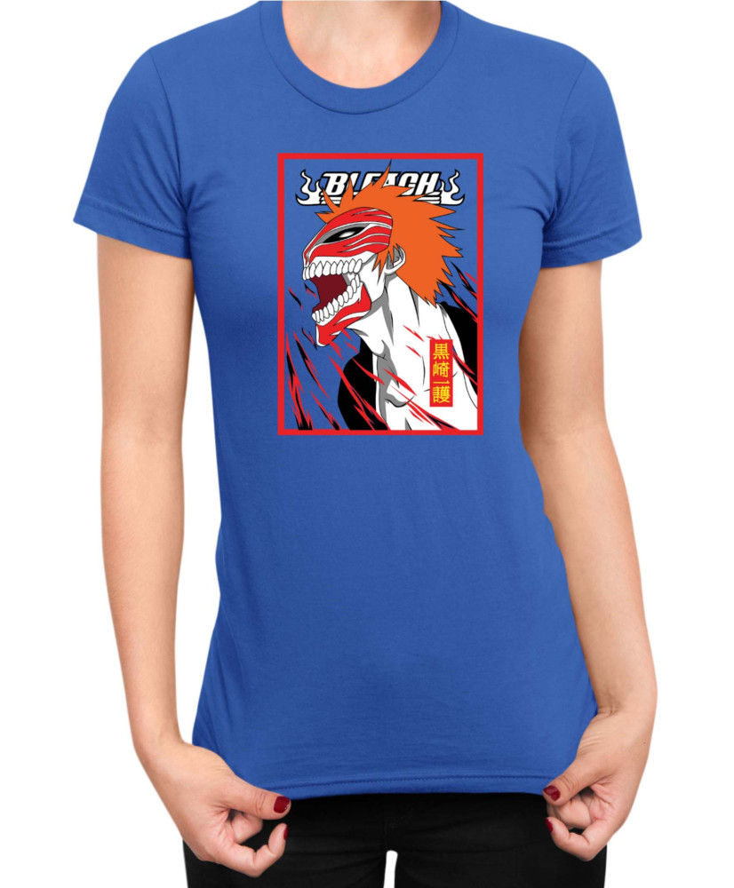 Дамска Тениска Manga Japan Anime Comics Animation Bleach Kurosaki Beast Дамска Тениска Manga Japan Anime Comics Animation Bleach Kurosaki Beast