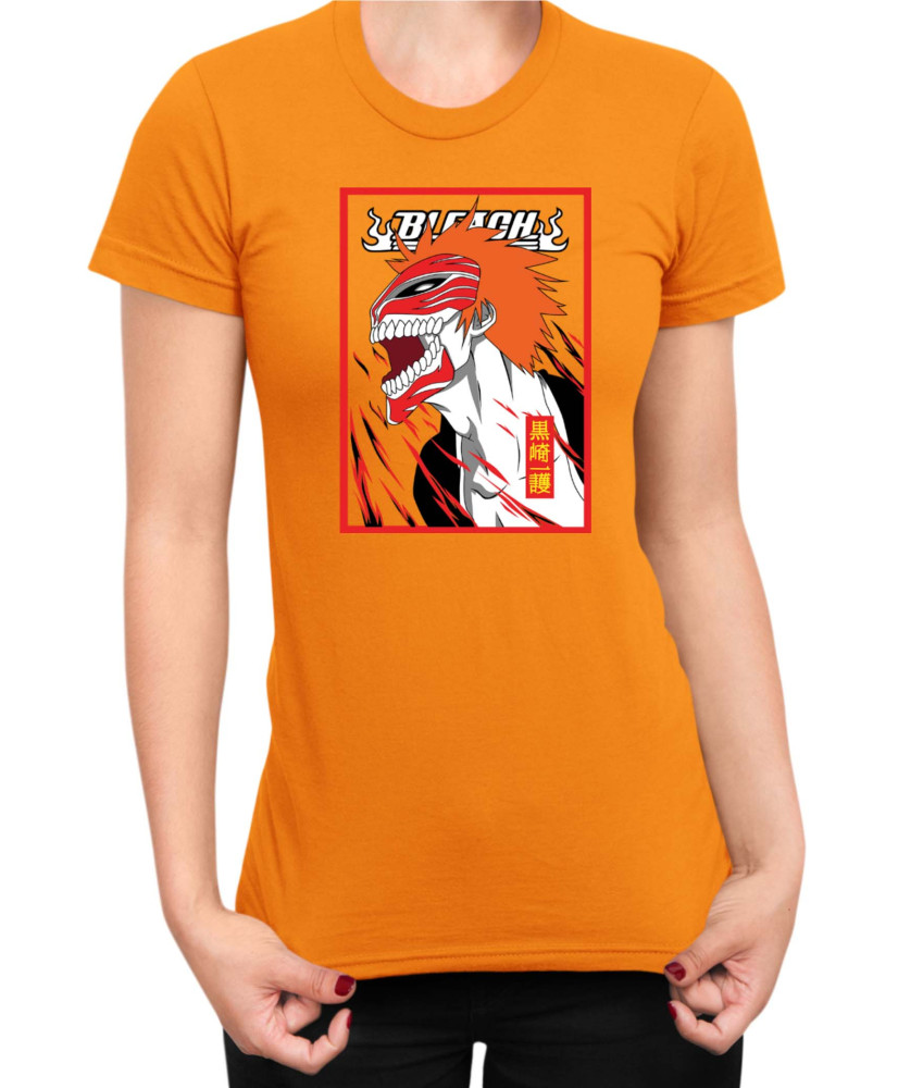 Дамска Тениска Manga Japan Anime Comics Animation Bleach Kurosaki Beast Дамска Тениска Manga Japan Anime Comics Animation Bleach Kurosaki Beast