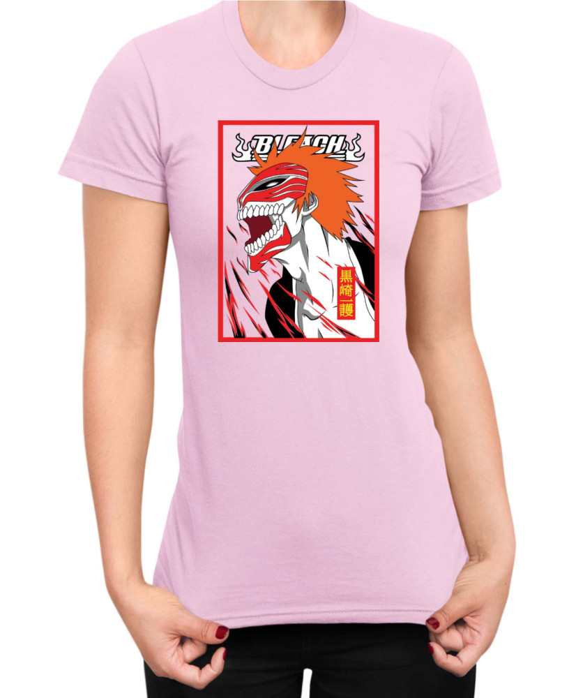 Дамска Тениска Manga Japan Anime Comics Animation Bleach Kurosaki Beast Дамска Тениска Manga Japan Anime Comics Animation Bleach Kurosaki Beast