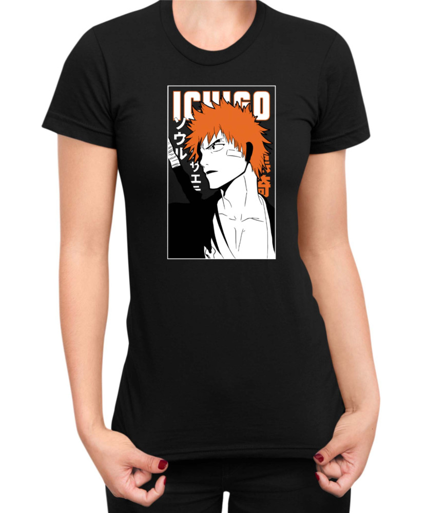 Дамска Тениска Manga Japan Anime Comics Animation Bleach Zangetsu Sword Дамска Тениска Manga Japan Anime Comics Animation Bleach Zangetsu Sword