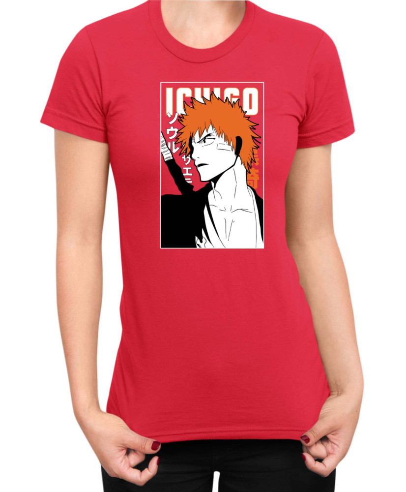 Дамска Тениска Manga Japan Anime Comics Animation Bleach Zangetsu Sword Дамска Тениска Manga Japan Anime Comics Animation Bleach Zangetsu Sword
