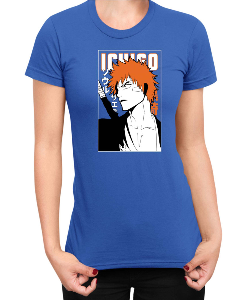 Дамска Тениска Manga Japan Anime Comics Animation Bleach Zangetsu Sword Дамска Тениска Manga Japan Anime Comics Animation Bleach Zangetsu Sword
