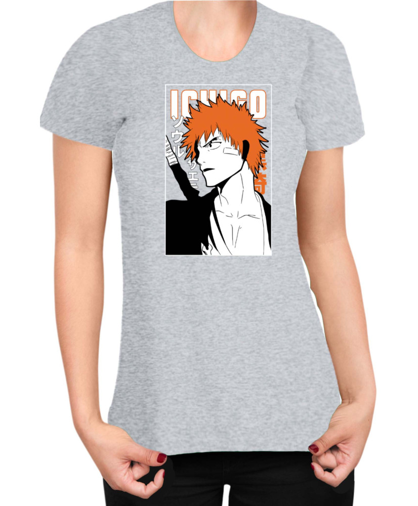 Дамска Тениска Manga Japan Anime Comics Animation Bleach Zangetsu Sword Дамска Тениска Manga Japan Anime Comics Animation Bleach Zangetsu Sword