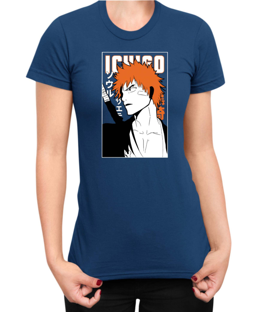 Дамска Тениска Manga Japan Anime Comics Animation Bleach Zangetsu Sword Дамска Тениска Manga Japan Anime Comics Animation Bleach Zangetsu Sword