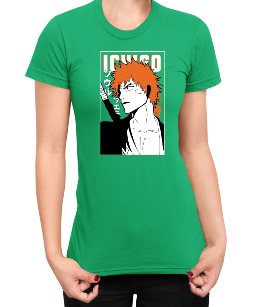 Дамска Тениска Manga Japan Anime Comics Animation Bleach Zangetsu Sword Дамска Тениска Manga Japan Anime Comics Animation Bleach Zangetsu Sword