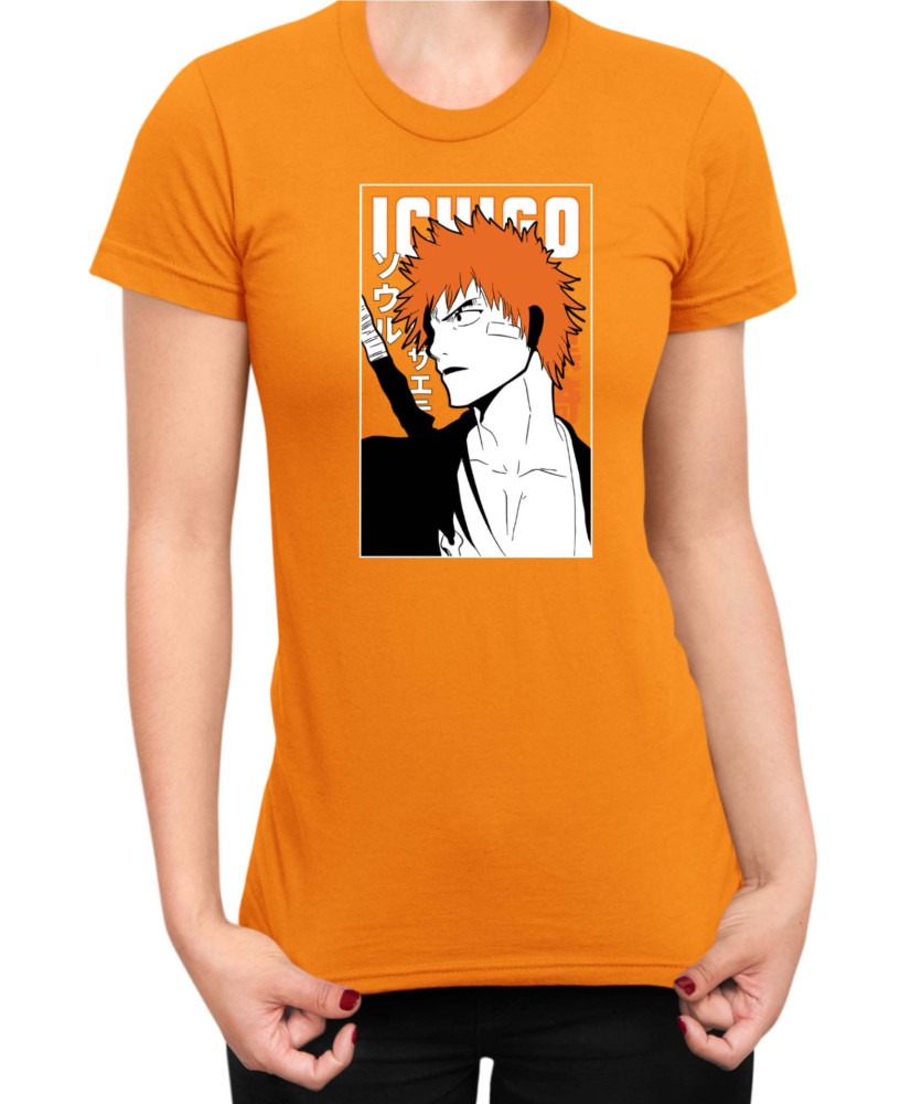 Дамска Тениска Manga Japan Anime Comics Animation Bleach Zangetsu Sword Дамска Тениска Manga Japan Anime Comics Animation Bleach Zangetsu Sword