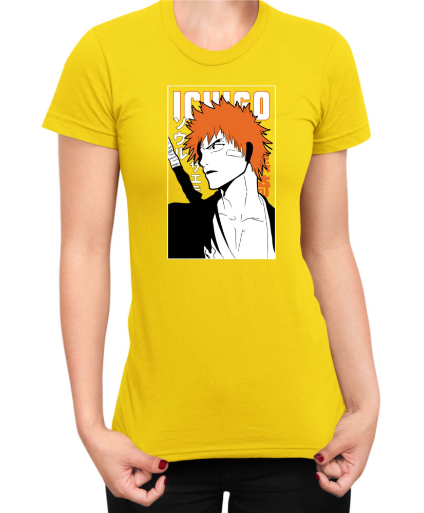 Дамска Тениска Manga Japan Anime Comics Animation Bleach Zangetsu Sword Дамска Тениска Manga Japan Anime Comics Animation Bleach Zangetsu Sword