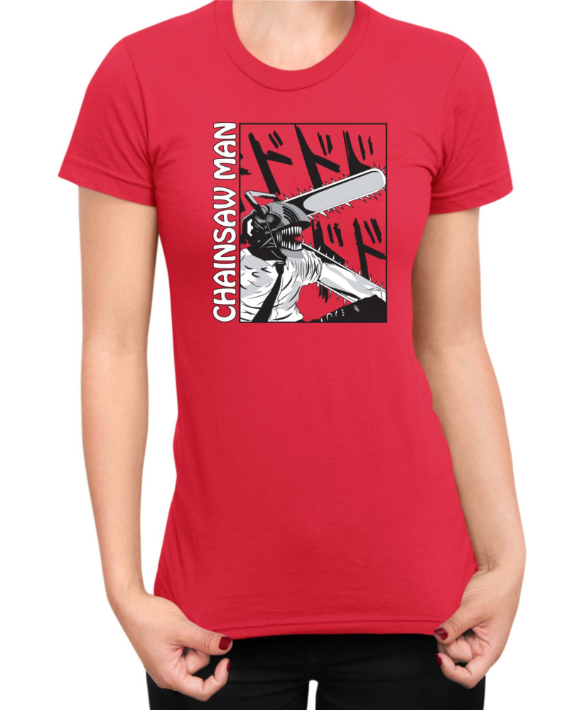 Дамска Тениска Manga Japan Anime Comics Animation Chainsaw Man Chainsaw Devil Дамска Тениска Manga Japan Anime Comics Animation Chainsaw Man Chainsaw Devil