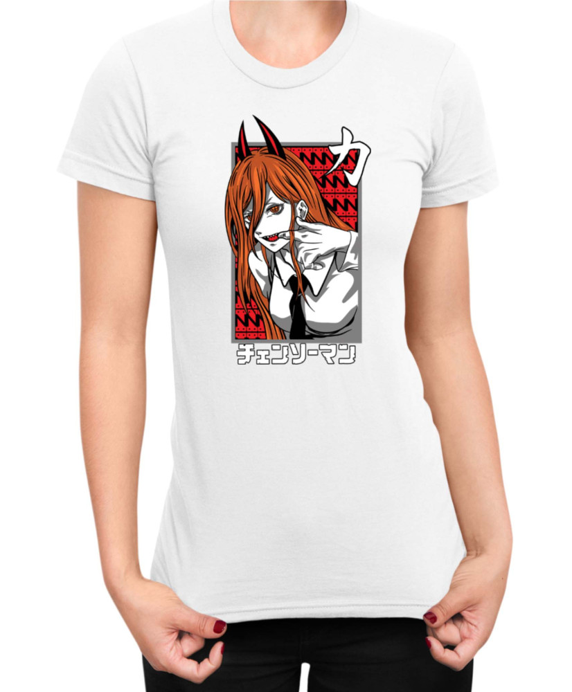 Дамска Тениска Manga Japan Anime Comics Animation Chainsaw Man Fiend Formpower Дамска Тениска Manga Japan Anime Comics Animation Chainsaw Man Fiend Formpower
