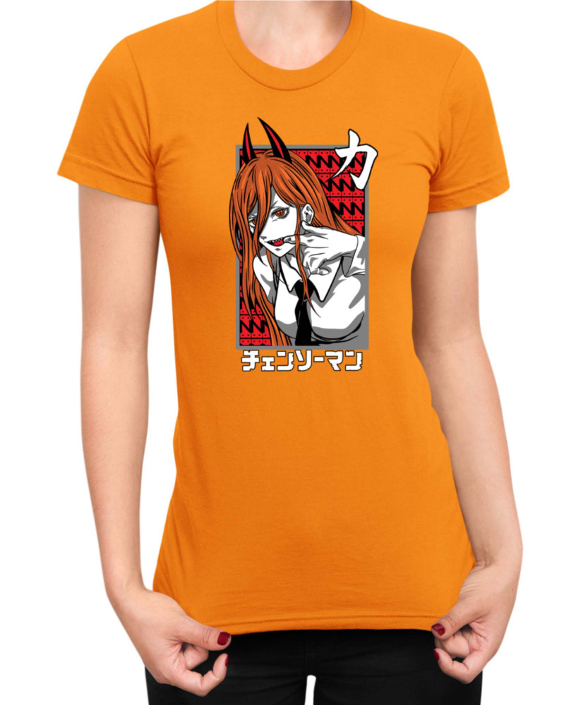 Дамска Тениска Manga Japan Anime Comics Animation Chainsaw Man Fiend Formpower Дамска Тениска Manga Japan Anime Comics Animation Chainsaw Man Fiend Formpower