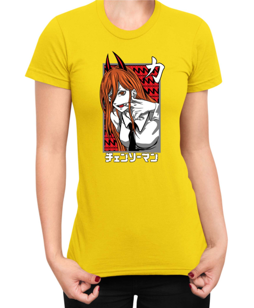 Дамска Тениска Manga Japan Anime Comics Animation Chainsaw Man Fiend Formpower Дамска Тениска Manga Japan Anime Comics Animation Chainsaw Man Fiend Formpower