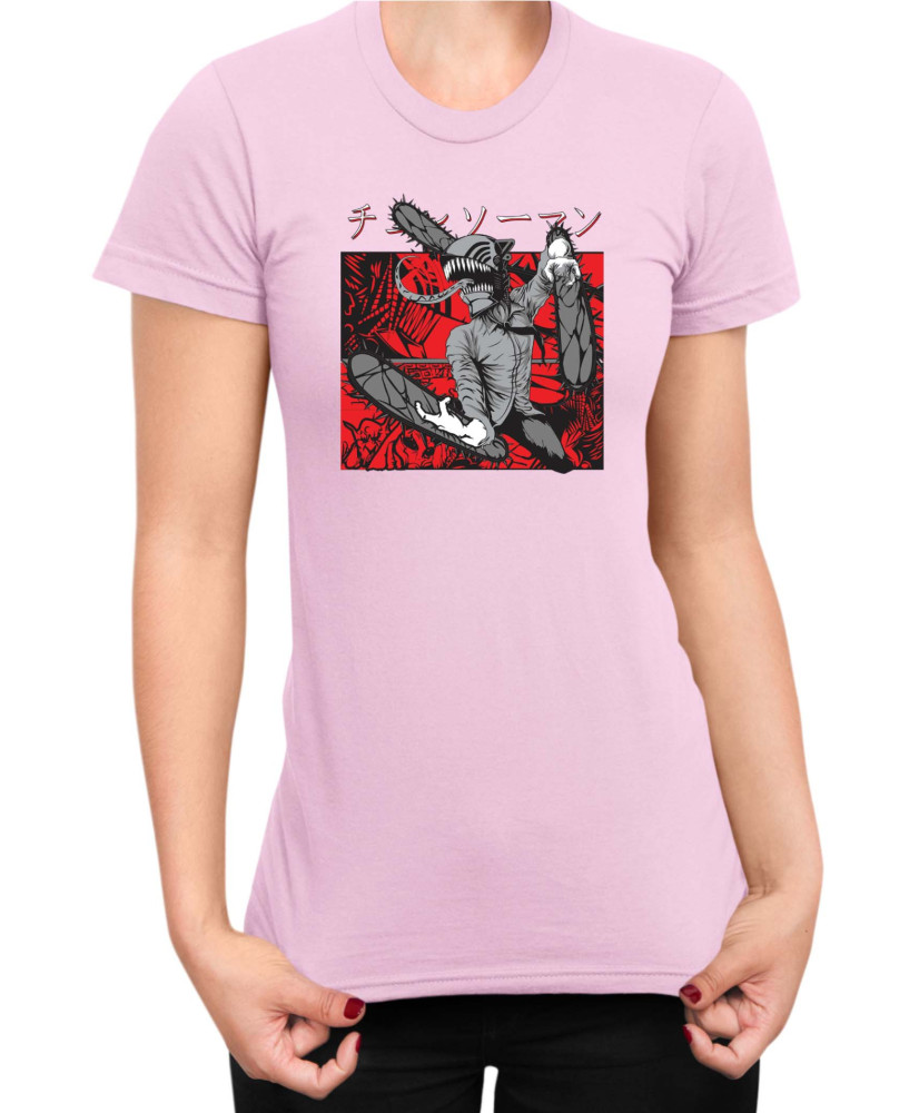 Дамска Тениска Manga Japan Anime Comics Animation Chainsaw Man Hero Of Hell Дамска Тениска Manga Japan Anime Comics Animation Chainsaw Man Hero Of Hell