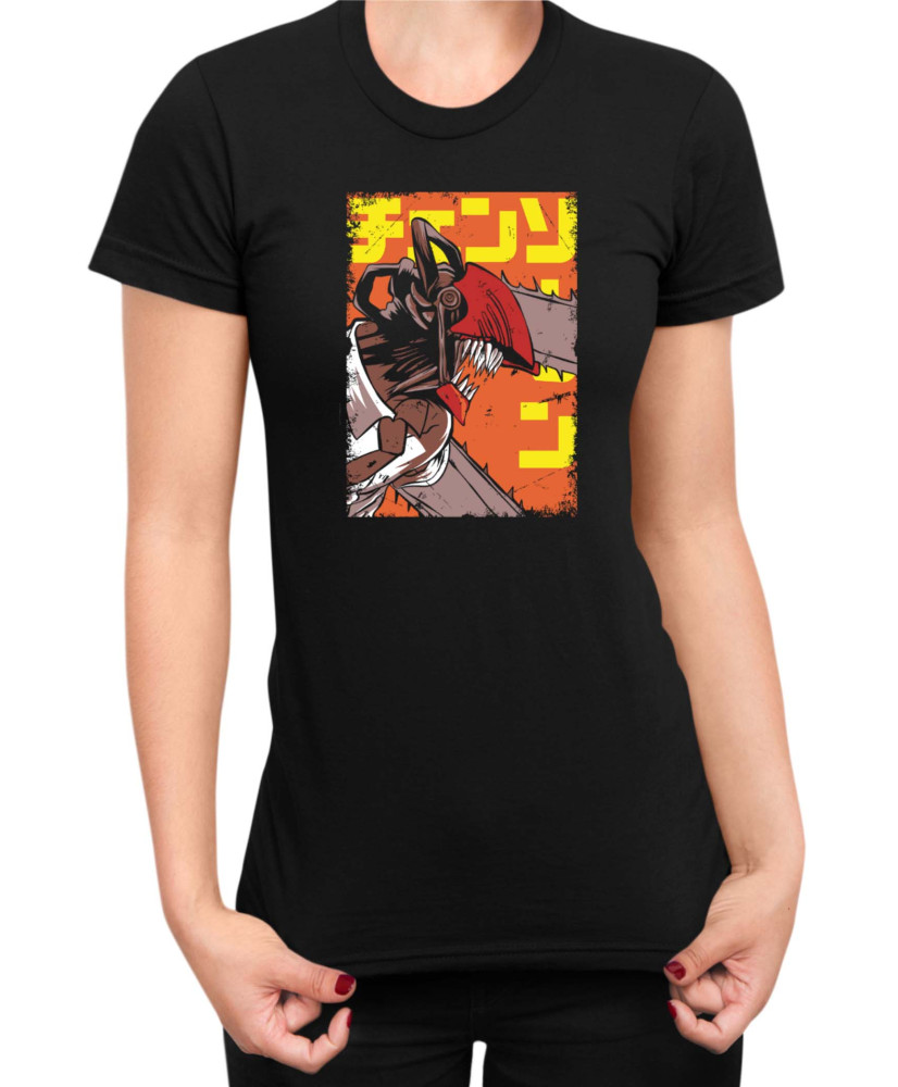 Дамска Тениска Manga Japan Anime Comics Animation Chainsaw Man Hybrid Devil Дамска Тениска Manga Japan Anime Comics Animation Chainsaw Man Hybrid Devil