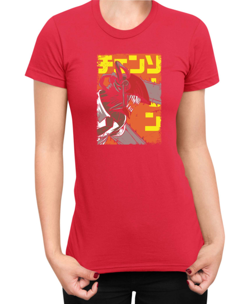 Дамска Тениска Manga Japan Anime Comics Animation Chainsaw Man Hybrid Devil Дамска Тениска Manga Japan Anime Comics Animation Chainsaw Man Hybrid Devil