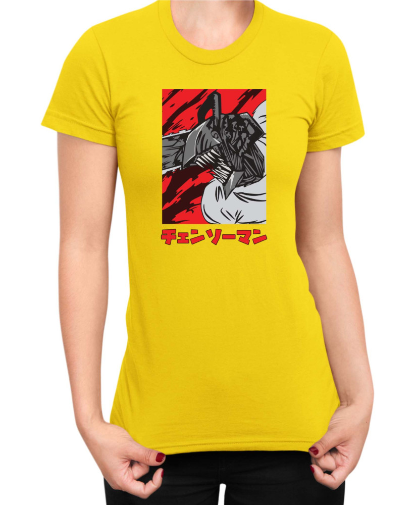 Дамска Тениска Manga Japan Anime Comics Animation Chainsaw Man Pochita Chainsaw Дамска Тениска Manga Japan Anime Comics Animation Chainsaw Man Pochita Chainsaw