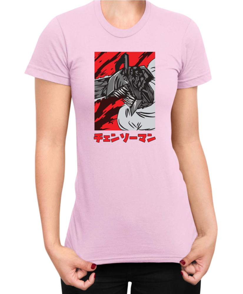 Дамска Тениска Manga Japan Anime Comics Animation Chainsaw Man Pochita Chainsaw Дамска Тениска Manga Japan Anime Comics Animation Chainsaw Man Pochita Chainsaw