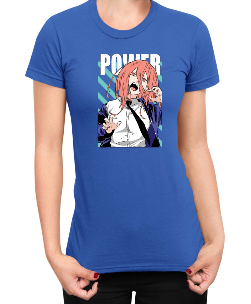 Дамска Тениска Manga Japan Anime Comics Animation Chainsaw Man Power Дамска Тениска Manga Japan Anime Comics Animation Chainsaw Man Power