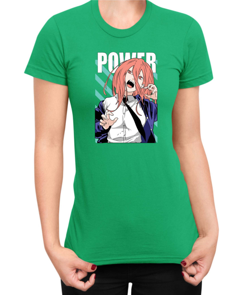 Дамска Тениска Manga Japan Anime Comics Animation Chainsaw Man Power Дамска Тениска Manga Japan Anime Comics Animation Chainsaw Man Power