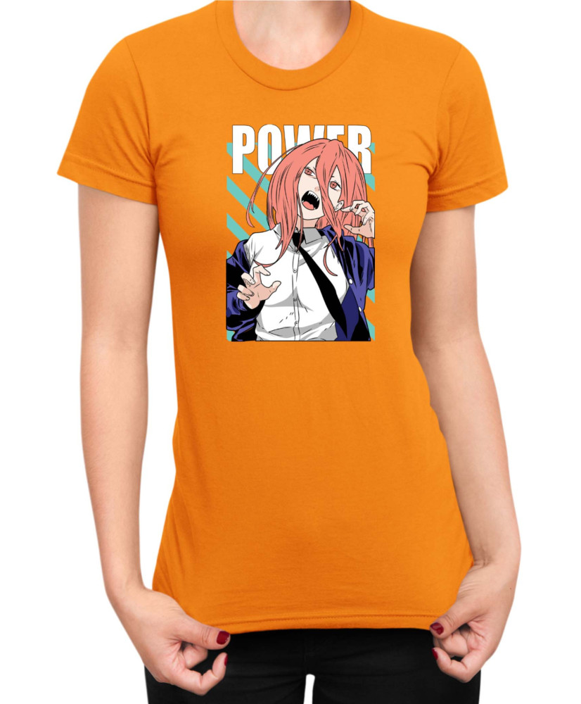 Дамска Тениска Manga Japan Anime Comics Animation Chainsaw Man Power Дамска Тениска Manga Japan Anime Comics Animation Chainsaw Man Power