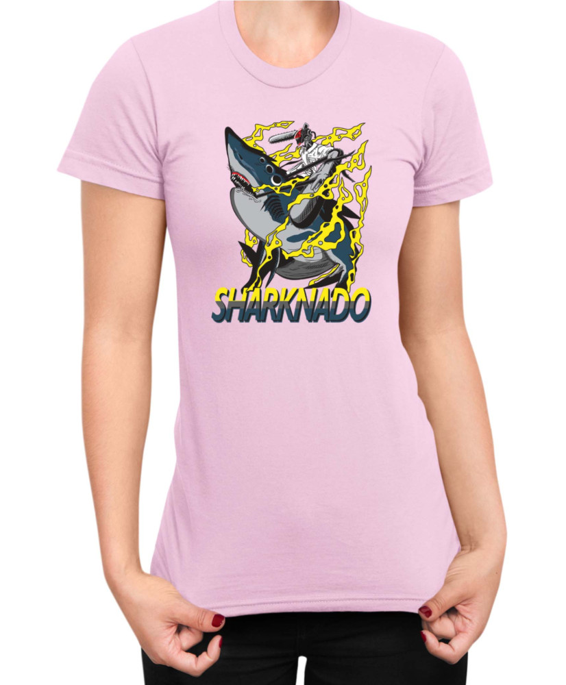 Дамска Тениска Manga Japan Anime Comics Animation Chainsaw Man Sharknado Дамска Тениска Manga Japan Anime Comics Animation Chainsaw Man Sharknado
