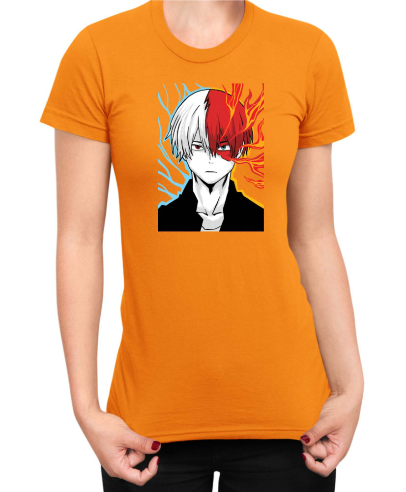 Дамска Тениска Manga Japan Anime Comics Animation My Hero Academia Shoto Todoroki V-24 Дамска Тениска Manga Japan Anime Comics Animation My Hero Academia Shoto Todoroki V-24