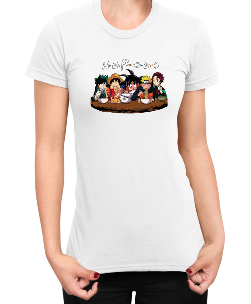Дамска Тениска Manga Japan Anime Comics Animation Naruto Tanjiro Goku Luffy Decu Anime Heroes V17