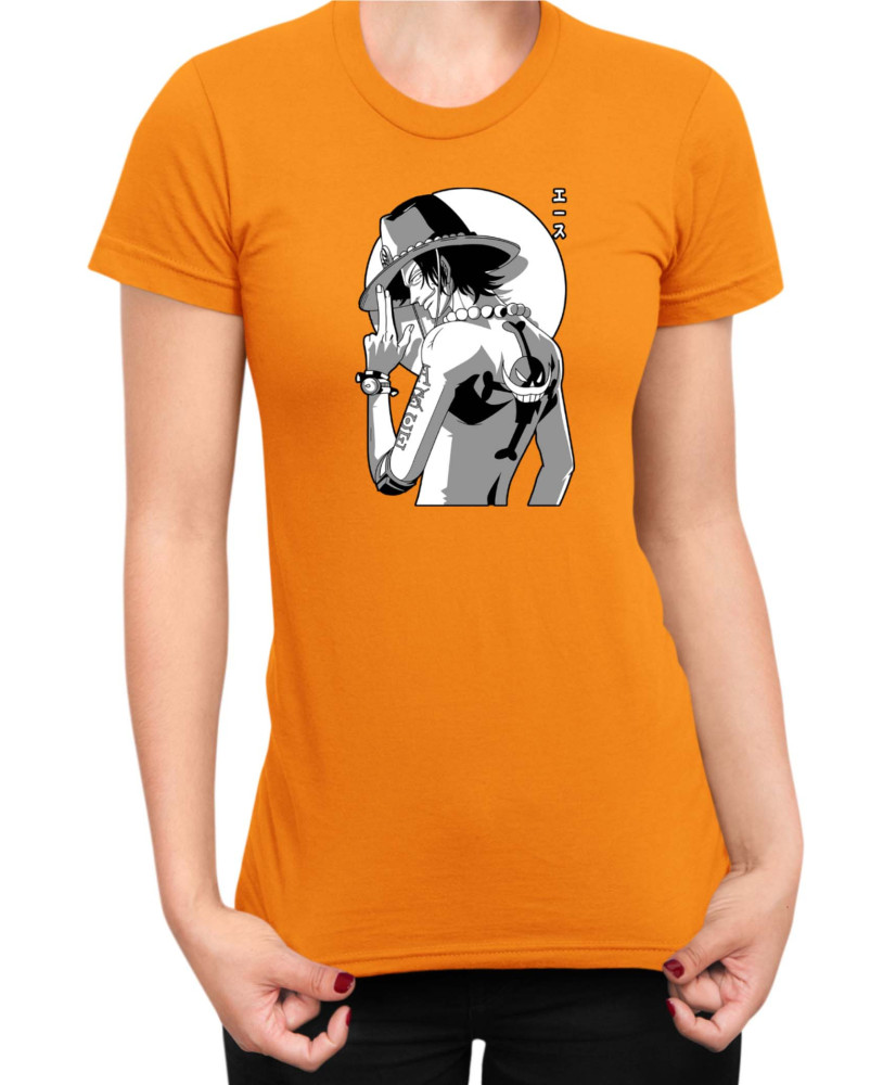 Дамска Тениска Manga Japan Anime Comics Animation One Piece Ace Portgas V-30 Дамска Тениска Manga Japan Anime Comics Animation One Piece Ace Portgas V-30