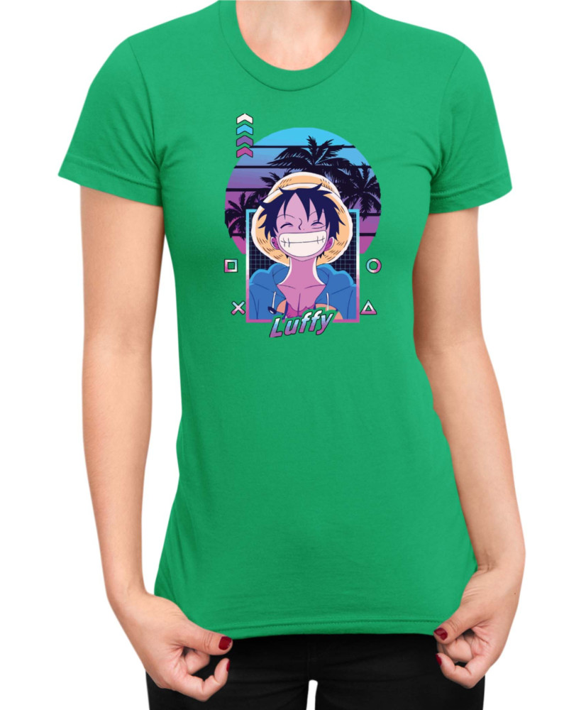 Дамска Тениска Manga Japan Anime Comics Animation One Piece Retro Sunset Monkey Дамска Тениска Manga Japan Anime Comics Animation One Piece Retro Sunset Monkey