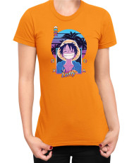 Дамска Тениска Manga Japan Anime Comics Animation One Piece Retro Sunset Monkey