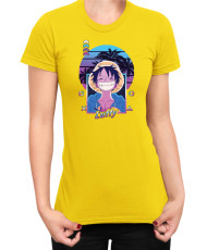 Дамска Тениска Manga Japan Anime Comics Animation One Piece Retro Sunset Monkey