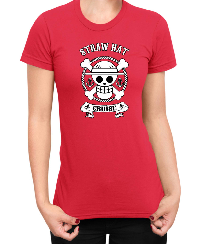 Дамска Тениска Manga Japan Anime Comics Animation One Piece Roger Flag V-19 Дамска Тениска Manga Japan Anime Comics Animation One Piece Roger Flag V-19