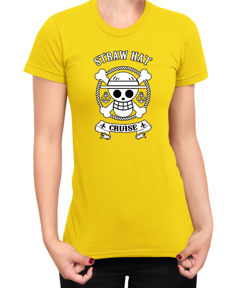 Дамска Тениска Manga Japan Anime Comics Animation One Piece Roger Flag V-19 Дамска Тениска Manga Japan Anime Comics Animation One Piece Roger Flag V-19