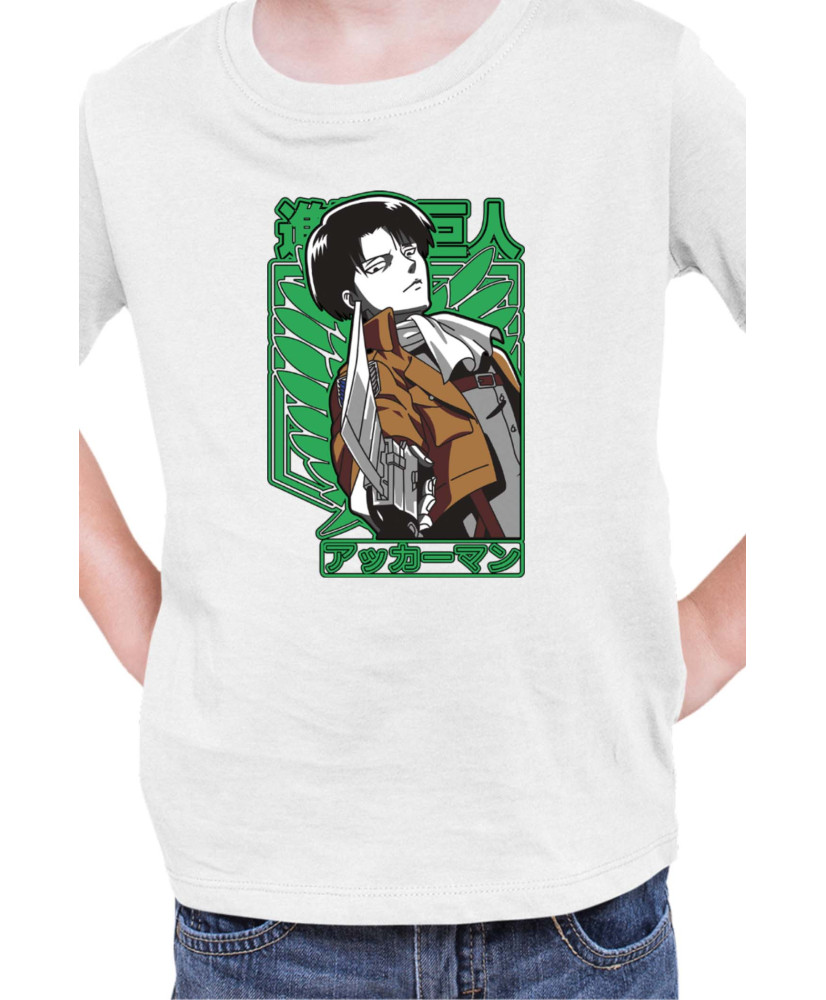 Детска Тениска Manga Japan Anime Comics Animation Attack On Titan Captain Levi