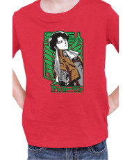 Детска Тениска Manga Japan Anime Comics Animation Attack On Titan Captain Levi