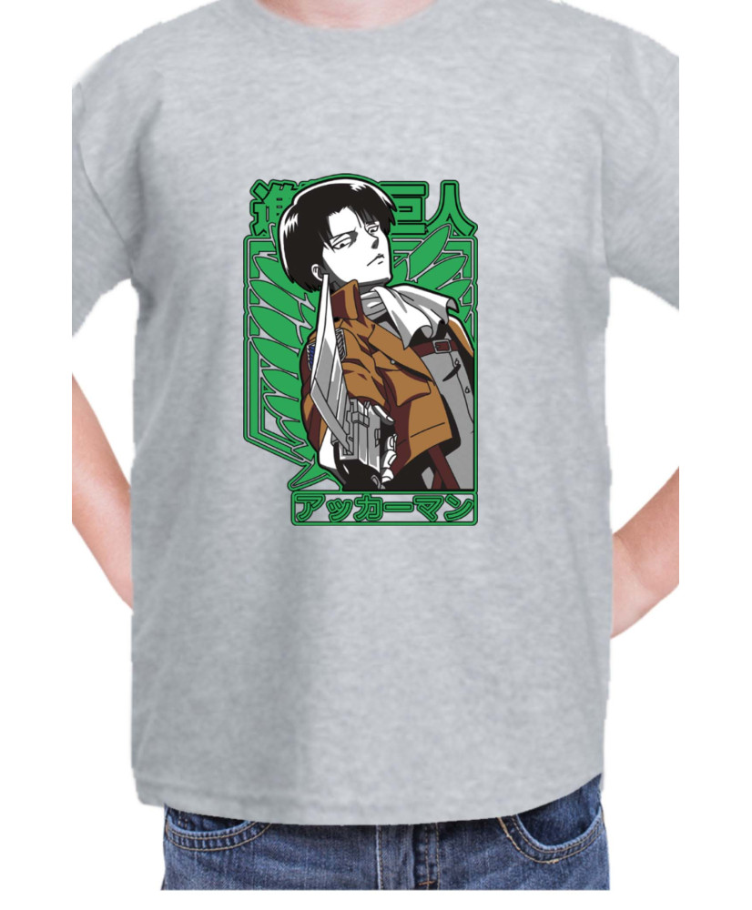 Детска Тениска Manga Japan Anime Comics Animation Attack On Titan Captain Levi